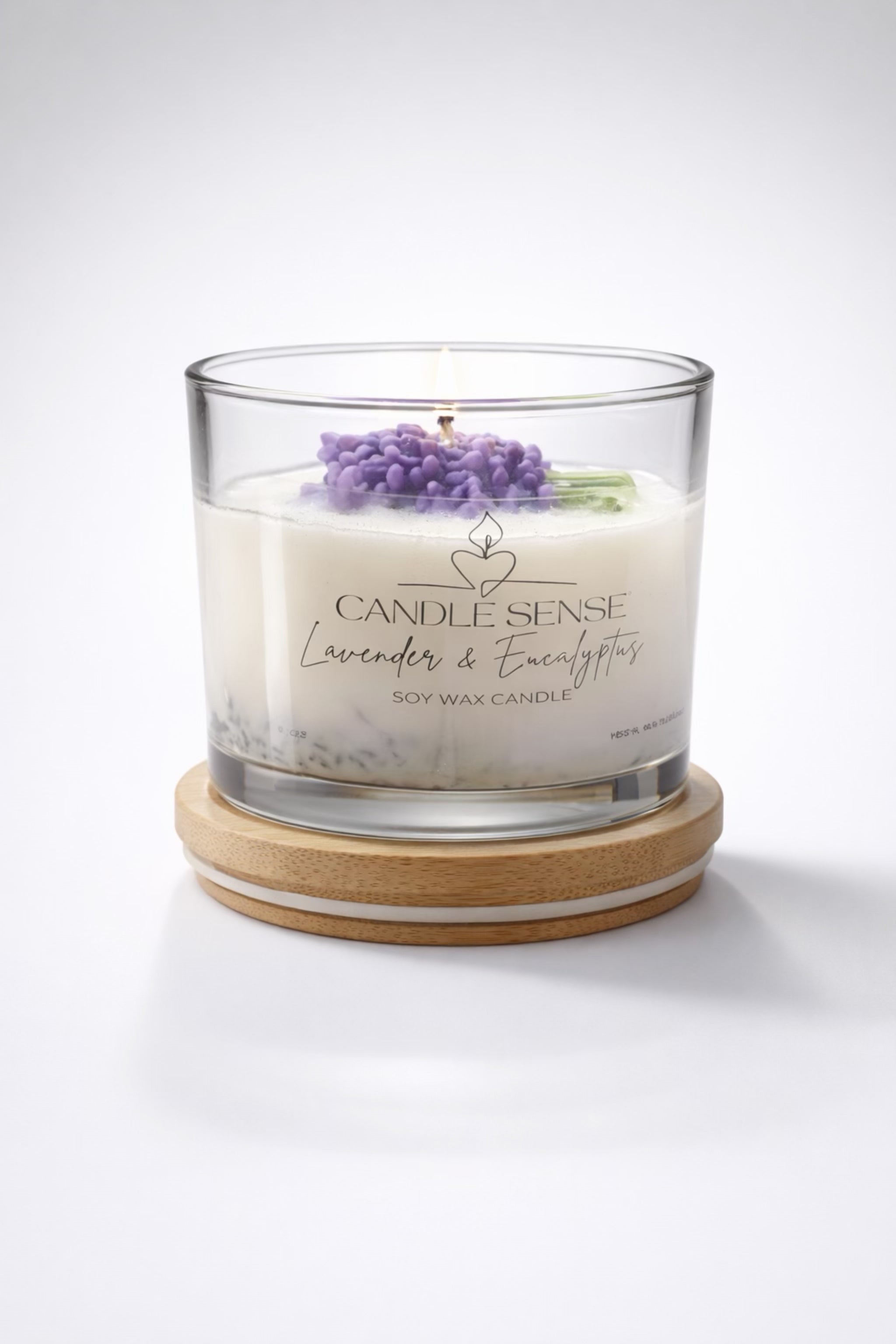 Lavender & Eucalyptus Soy Wax Candle – Relaxing Aromatherapy Candle | Candle Sense