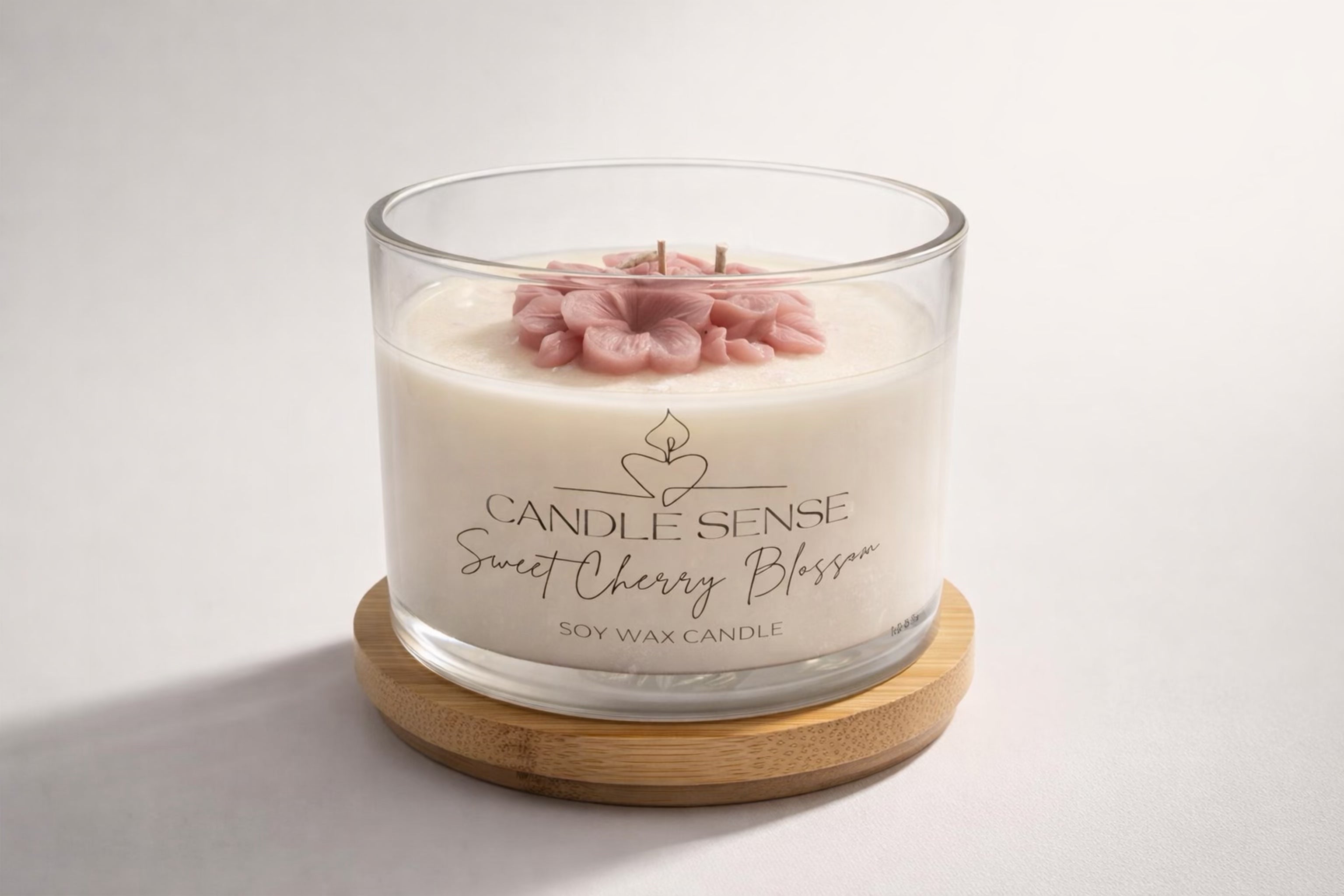 Sweet Cherry Blossom Soy Wax Candle – Floral Handmade Candle | Candle Sense