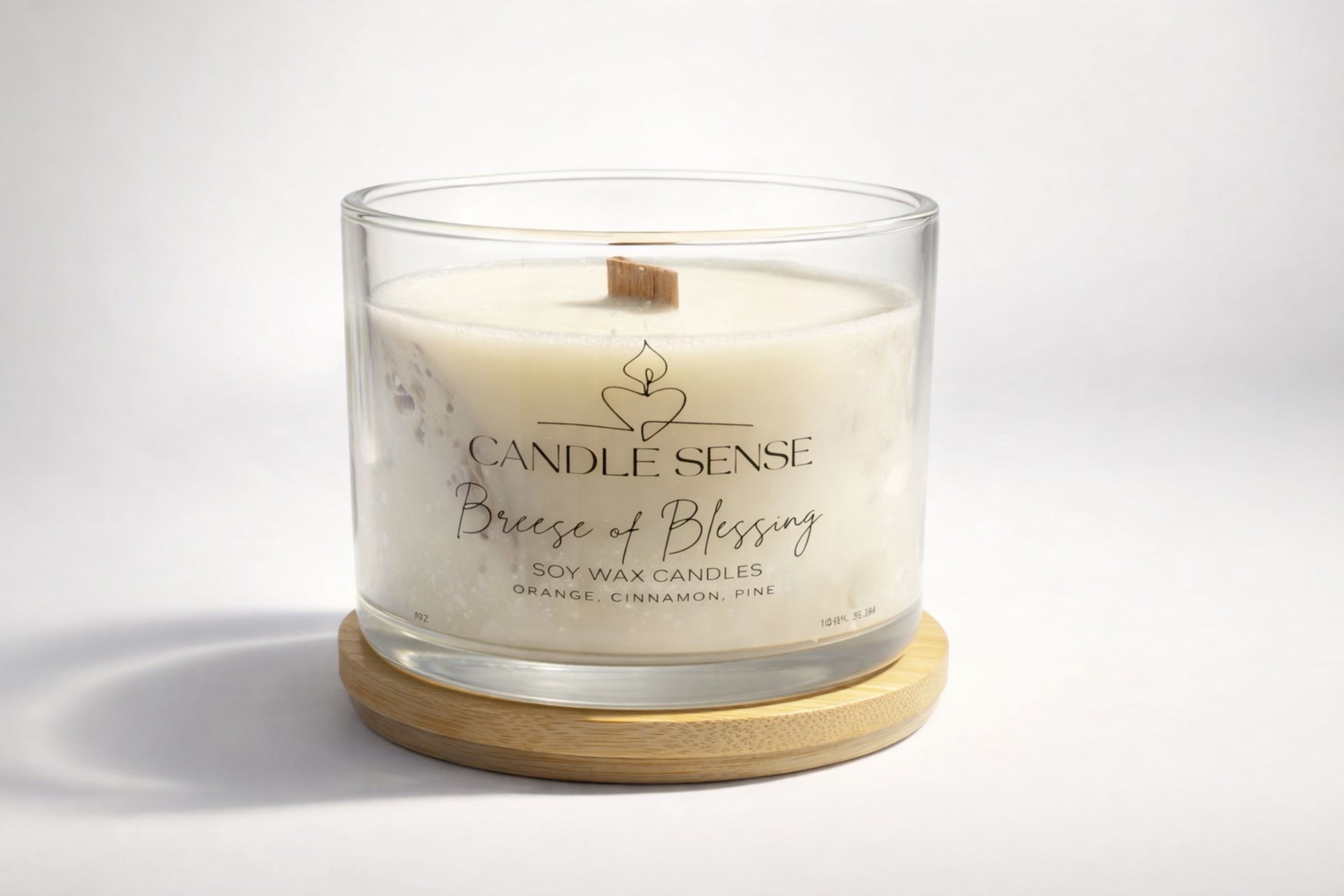 Breeze of Blessing Candle – Orange, Cinnamon & Pine | Natural Soy Wax Candle | Candle Sense
