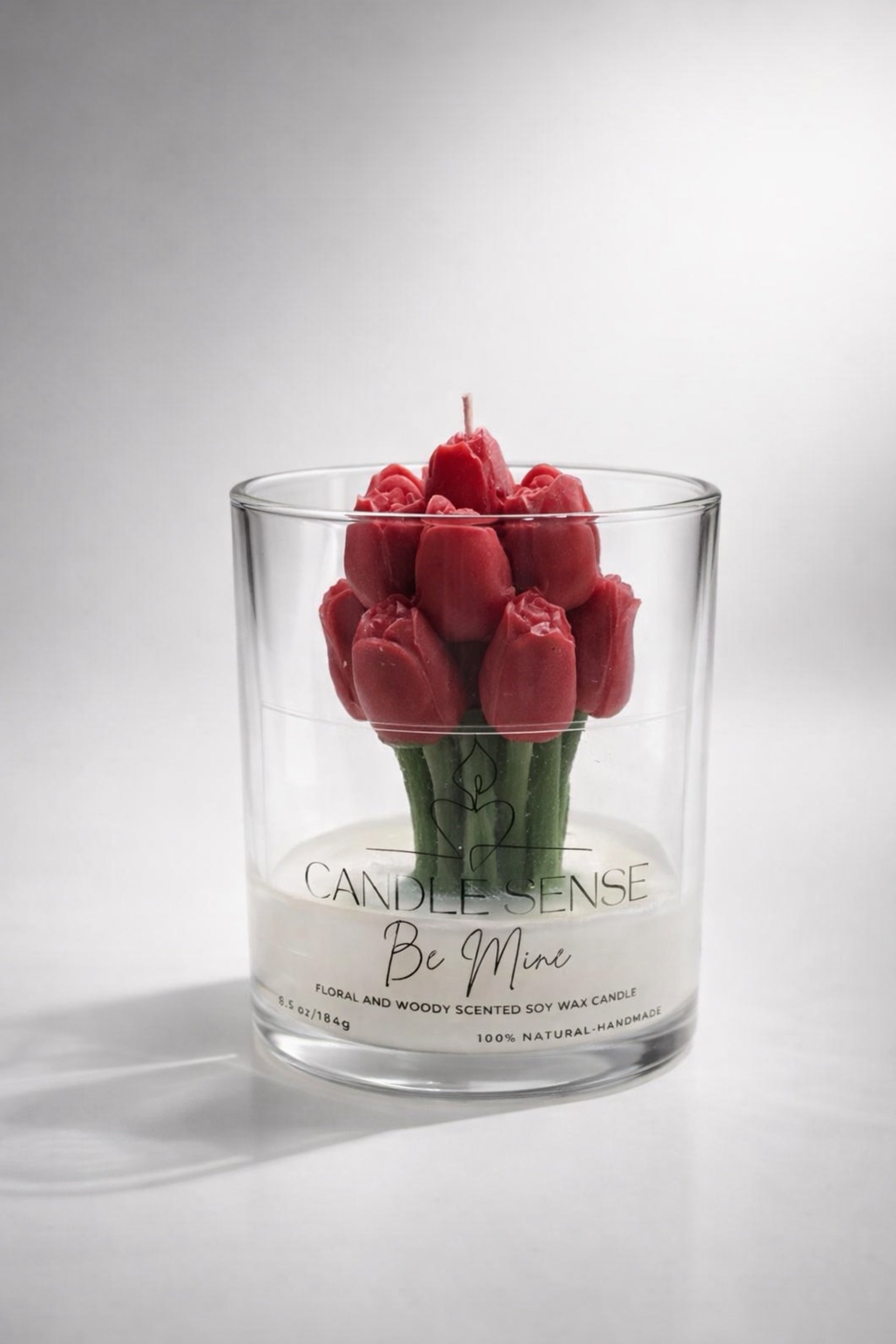 Be Mine Tulip Candle – Floral & Woody Scented Soy Wax Candle | Romantic Gift Candle | Candle Sense