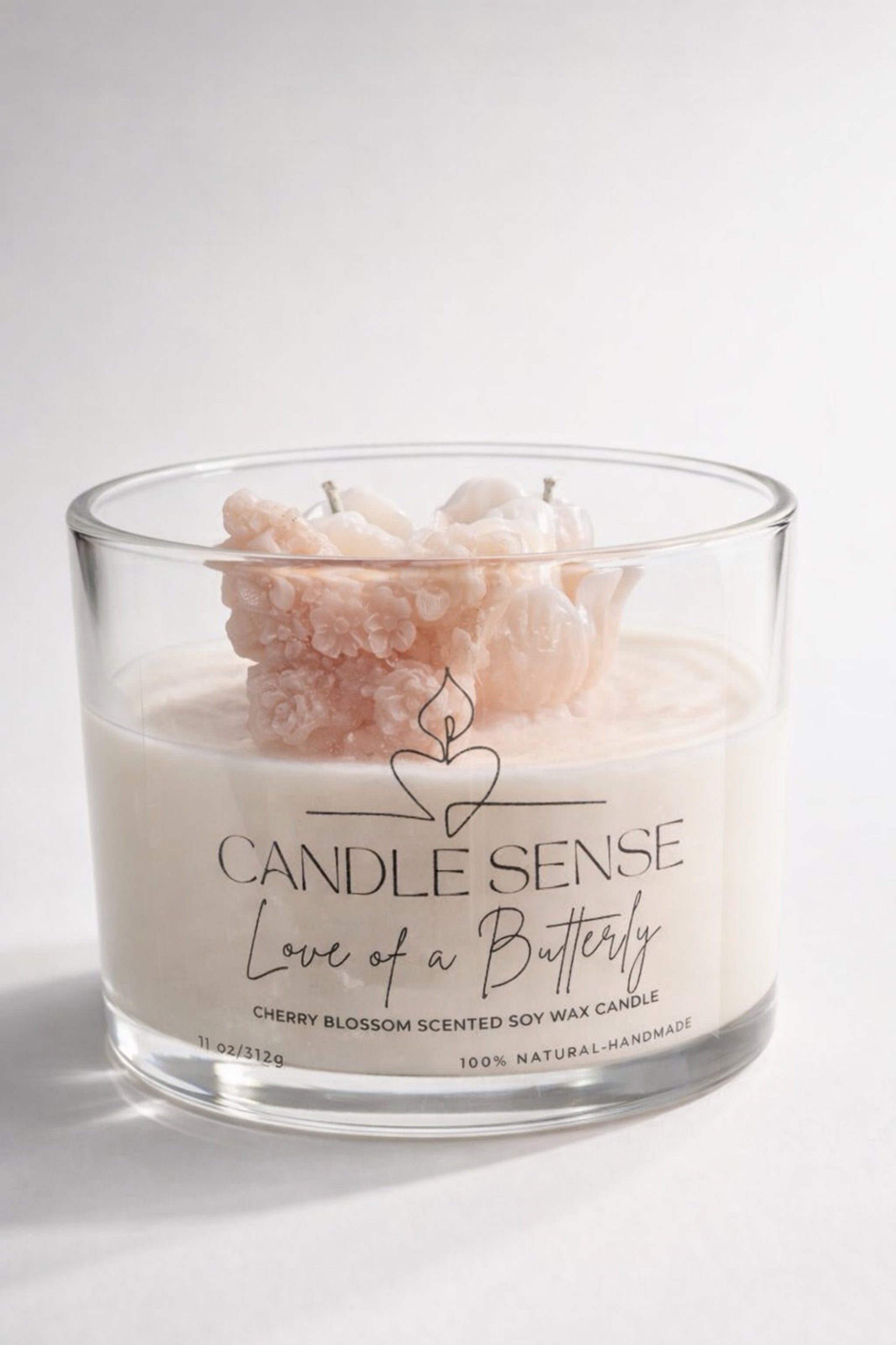Love of a Butterfly Candle – Sweet Cherry Blossom Soy Wax Candle | Luxury Floral Candle | Candle Sense